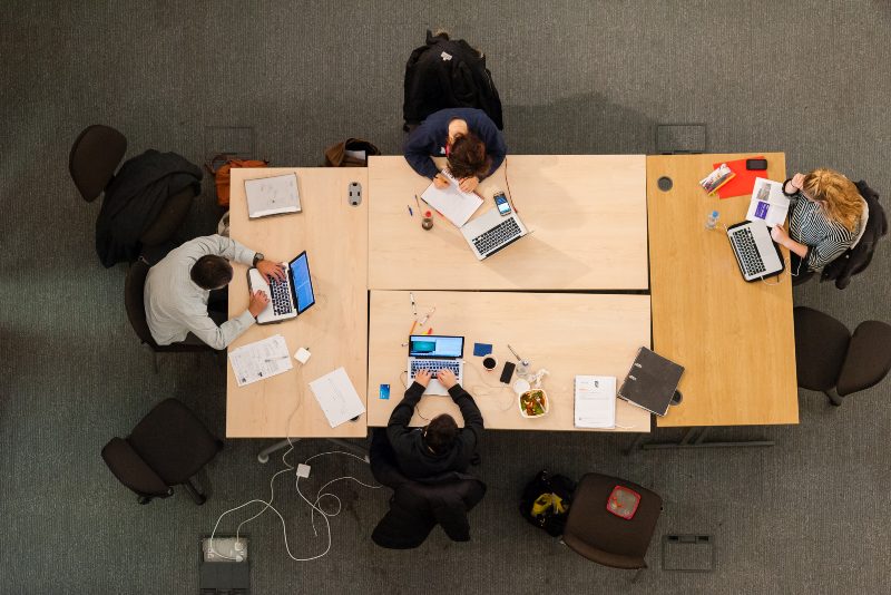 Social Anthropology students in a collab study space.